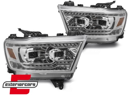 Full LED prednja svjetla SEQ žmigavci (chrome) / DODGE RAM (2019-2022), LPDO46