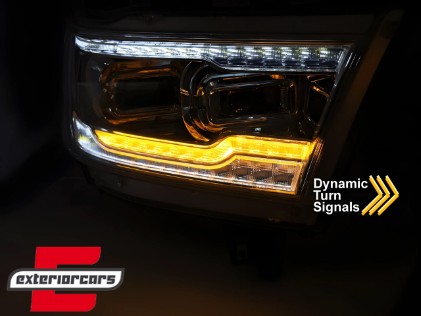 Full LED prednja svjetla SEQ žmigavci (chrome) / DODGE RAM (2019-2022), LPDO46