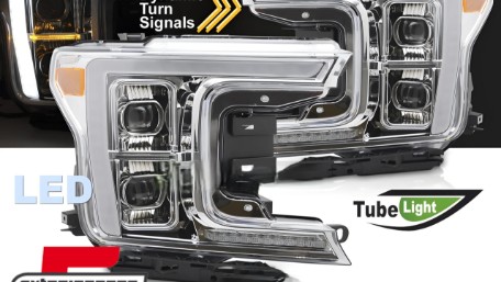 Full LED prednja svjetla SEQ žmigavci (chrome) / FORD F150 Mk13 Facelift (2017-2020), LPFOB7