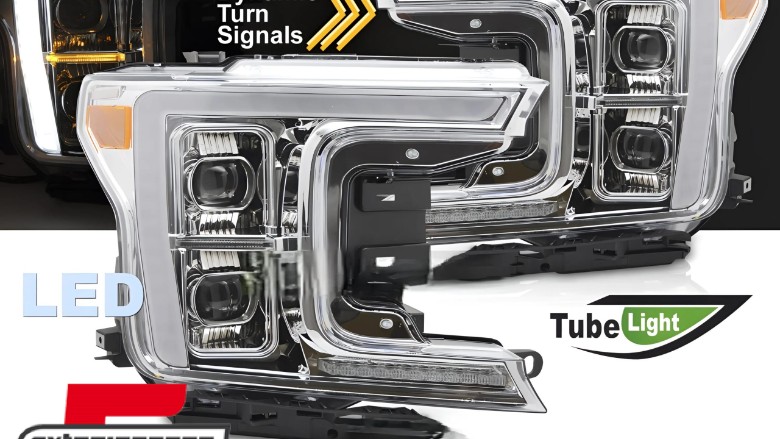 Full LED prednja svjetla SEQ žmigavci (chrome) / FORD F150 Mk13 Facelift (2017-2020), LPFOB7