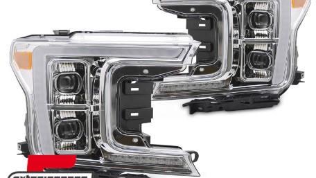 Full LED prednja svjetla SEQ žmigavci (chrome) / FORD F150 Mk13 Facelift (2017-2020), LPFOB7