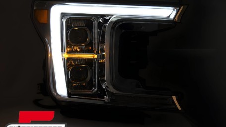 Full LED prednja svjetla SEQ žmigavci (chrome) / FORD F150 Mk13 Facelift (2017-2020), LPFOB7