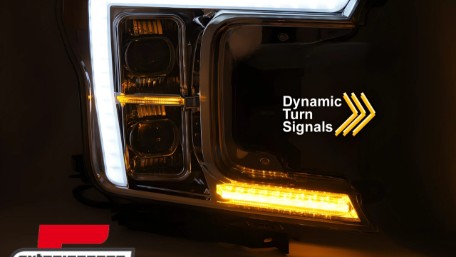 Full LED prednja svjetla SEQ žmigavci (chrome) / FORD F150 Mk13 Facelift (2017-2020), LPFOB7
