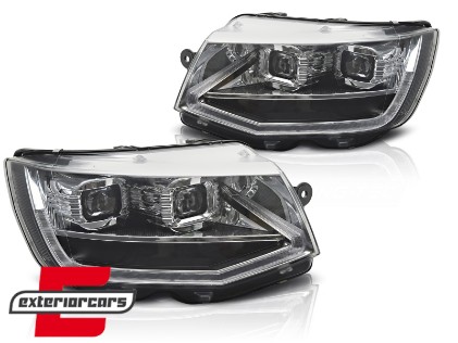 Full LED prednja svjetla SEQ žmigavci (chrome) / VW Transporter T6 (2015-2019), LPVWX6