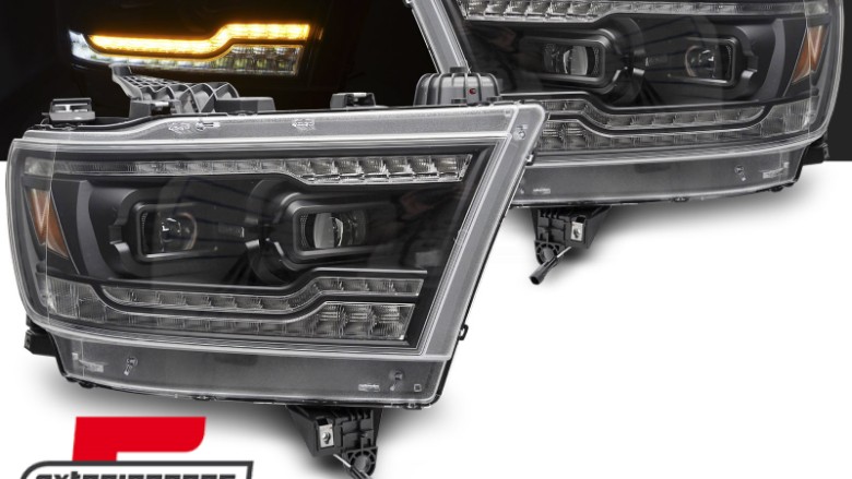 Full LED prednja svjetla SEQ žmigavci (crna) / DODGE RAM (2019-2022), LPDO47