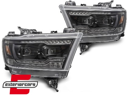 Full LED prednja svjetla SEQ žmigavci (crna) / DODGE RAM (2019-2022), LPDO47