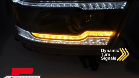 Full LED prednja svjetla SEQ žmigavci (crna) / DODGE RAM (2019-2022), LPDO47