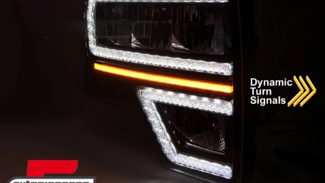 Full LED prednja svjetla SEQ žmigavci (crna) / FORD F150 MK12 (2008-2014), LPFOA3