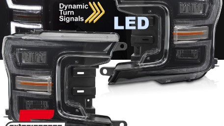 Full LED prednja svjetla SEQ žmigavci (crna) / FORD F150 Mk13 Facelift (2017-2020), LPFOA1