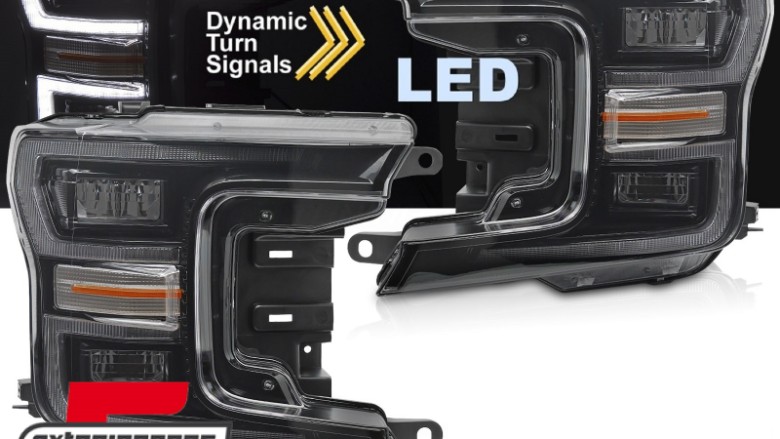 Full LED prednja svjetla SEQ žmigavci (crna) / FORD F150 Mk13 Facelift (2017-2020), LPFOA1