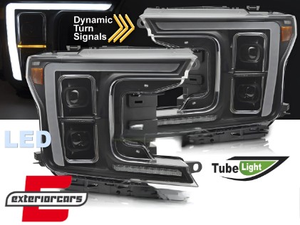 Full LED prednja svjetla SEQ žmigavci (crna) / FORD F150 Mk13 Facelift (2017-2020), LPFOB8
