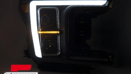 Full LED prednja svjetla SEQ žmigavci (crna) / FORD F150 Mk13 Facelift (2017-2020), LPFOB8