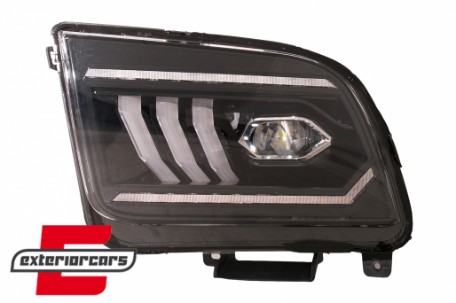 Full LED prednja svjetla SEQ žmigavci (crna) / Ford Mustang V (2004-2009), LPFO99