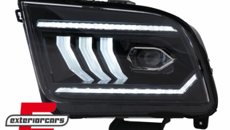 Full LED prednja svjetla SEQ žmigavci (crna) / Ford Mustang V (2004-2009), LPFO99