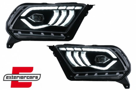 Full LED prednja svjetla SEQ žmigavci (crna) / Ford Mustang V (2010-2014), LPFO98
