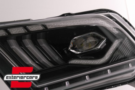 Full LED prednja svjetla SEQ žmigavci (crna) / Ford Mustang V (2010-2014), LPFO98