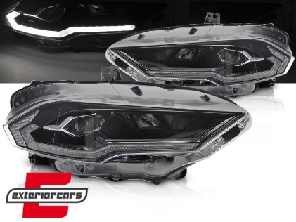 Full LED prednja svjetla SEQ žmigavci (crna) / Ford Mustang VI Facelift (2018-2023), LPFO97