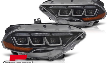 Full LED prednja svjetla SEQ žmigavci (crna) / Ford Mustang VI Facelift (2018-2023), LPFOC3