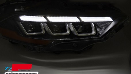Full LED prednja svjetla SEQ žmigavci (crna) / Ford Mustang VI Facelift (2018-2023), LPFOC3