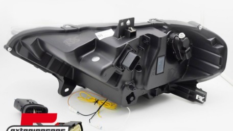 Full LED prednja svjetla SEQ žmigavci (crna) / Ford Mustang VI Facelift (2018-2023), LPFOC3
