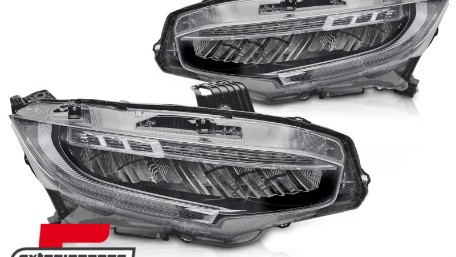 Full LED prednja svjetla SEQ žmigavci (crna) / Honda Civic Mk10 (2016-2021), LPHO35