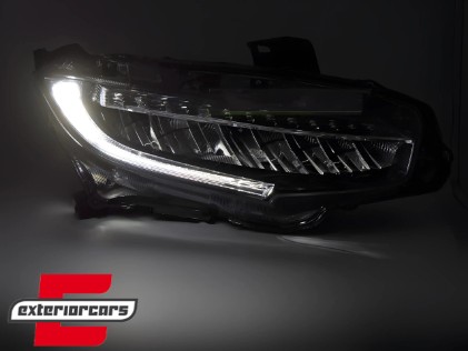 Full LED prednja svjetla SEQ žmigavci (crna) / Honda Civic Mk10 (2016-2021), LPHO35