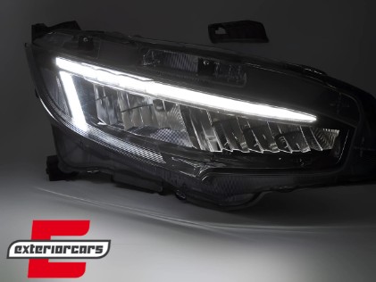 Full LED prednja svjetla SEQ žmigavci (crna) / Honda Civic Mk10 (2016-2021), LPHO36