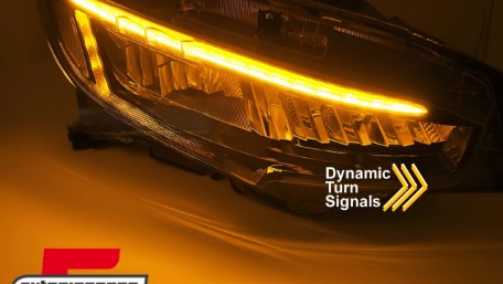 Full LED prednja svjetla SEQ žmigavci (crna) / Honda Civic Mk10 (2016-2021), LPHO36