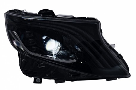 Full LED prednja svjetla SEQ žmigavci (crna) / Mercedes V-klasa Vito W447 (2014-2023), LPMEF0
