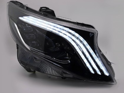 Full LED prednja svjetla SEQ žmigavci (crna) / Mercedes V-klasa Vito W447 (2014-2023), LPMEF8