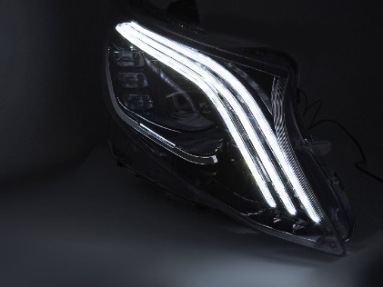Full LED prednja svjetla SEQ žmigavci (crna) / Mercedes V-klasa Vito W447 (2014-2023), LPMEF8
