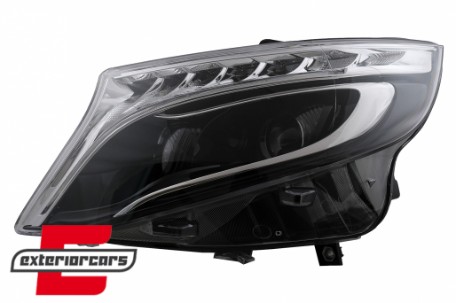 Full LED prednja svjetla SEQ žmigavci (crna) / Mercedes V-klasa W447 Vito (2014-2023), LPMEF5