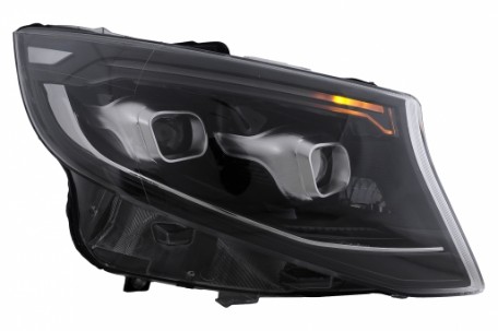 Full LED prednja svjetla SEQ žmigavci (crna) / Mercedes V-klasa W447 Vito (2014-2023), LPMEF9