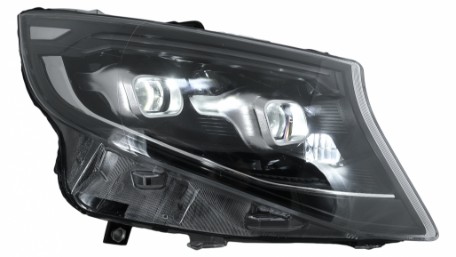 Full LED prednja svjetla SEQ žmigavci (crna) / Mercedes V-klasa W447 Vito (2014-2023), LPMEF9
