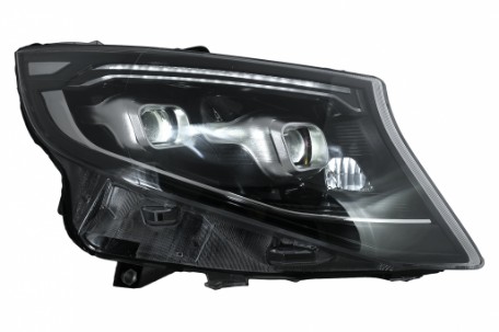 Full LED prednja svjetla SEQ žmigavci (crna) / Mercedes V-klasa W447 Vito (2014-2023), LPMEF9