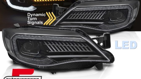 Full LED prednja svjetla SEQ žmigavci (crna) Subaru WRX (2008-2014), LPSU22