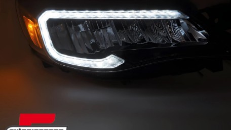 Full LED prednja svjetla SEQ žmigavci (crna) Subaru WRX (2008-2014), LPSU23