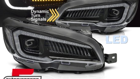Full LED prednja svjetla SEQ žmigavci (crna) / Subaru WRX (2014-2021), LPSU24