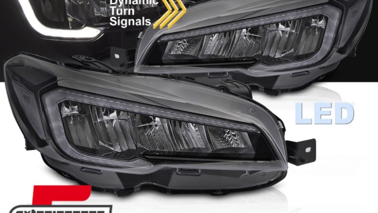 Full LED prednja svjetla SEQ žmigavci (crna) / Subaru WRX (2014-2021), LPSU25