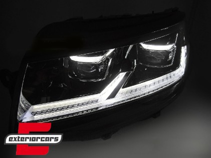 Full LED prednja svjetla SEQ žmigavci (crna) / VW T6 (2015-2019), LPVWX8