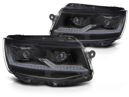 Full LED prednja svjetla SEQ žmigavci (crna) / VW T6 (2015-2019), LPVX36