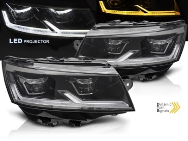 Full LED prednja svjetla SEQ žmigavci (crna) / VW T6.1 (2020-2023), LPVWX9