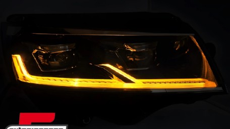 Full LED prednja svjetla SEQ žmigavci (crna) / VW T6.1 (2020-2023), LPVWX9