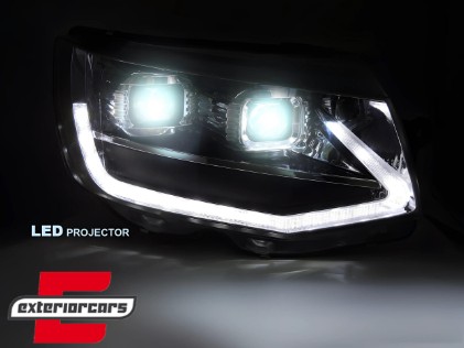 Full LED prednja svjetla SEQ žmigavci (crna) / VW Transporter T6 (2015-2019), LPVWX7