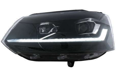 Full LED prednja svjetla SEQ žmigavci (crna/chrome) / VW Transporter Caravelle Multivan T5.1 Facelift (2010-2015), LPVX31