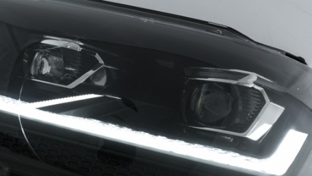 Full LED prednja svjetla SEQ žmigavci (crna/chrome) / VW Transporter Caravelle Multivan T5.1 Facelift (2010-2015), LPVX31
