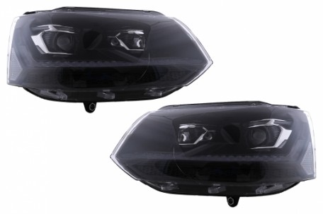 Full LED prednja svjetla SEQ žmigavci (crna/chrome) / VW Transporter Caravelle Multivan T5.1 Facelift (2010-2015), LPVX31