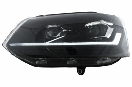 Full LED prednja svjetla SEQ žmigavci (crna/chrome) / VW Transporter Caravelle Multivan T5.1 Facelift (2010-2015), LPVX31