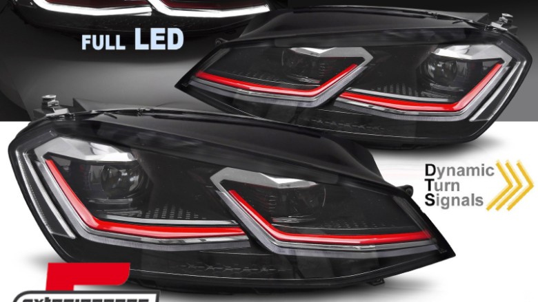 Full LED prednja svjetla SEQ žmigavci Facelift G7.5 GTI look / VW Golf 7 VII (2012-2017), LPVWZ0
