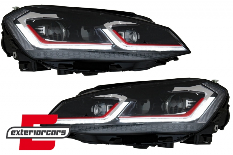 Full LED prednja svjetla SEQ žmigavci Facelift G7.5 GTI look / VW Golf 7 VII (2012-2017), LPVWZ0